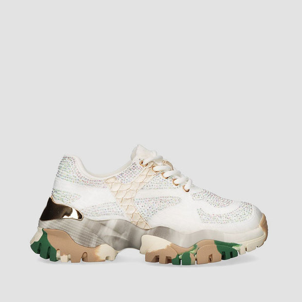 DEPORTIVO STRASS PIEL BLANCO
