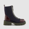 BOTIN CREMALLERA PIEL MULTICOLOR