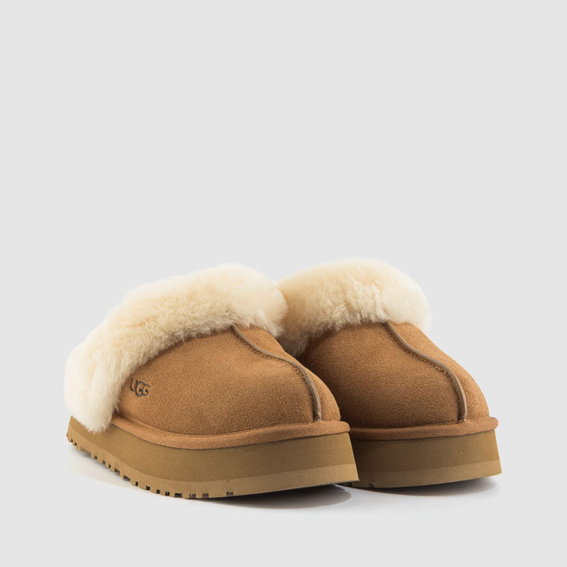 Zueco plataforma "DIQUETTE" chestnut