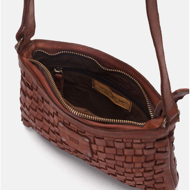 BOLSO MINIBAG TRENZA CUERO