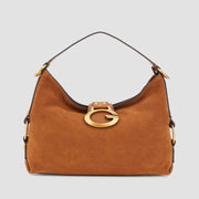 BOLSO CAMDEM SUEDE COGNAC