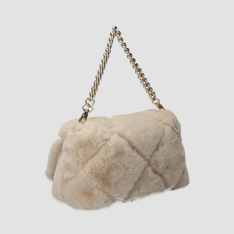 BOLSO CROSSBODY PELO MARMO BEIGE