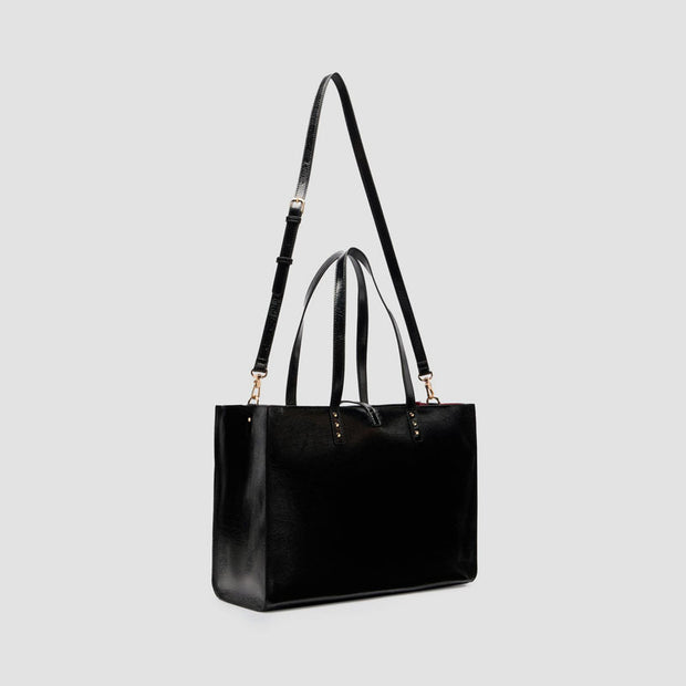 BOLSO TOTE TACHAS NEGRO
