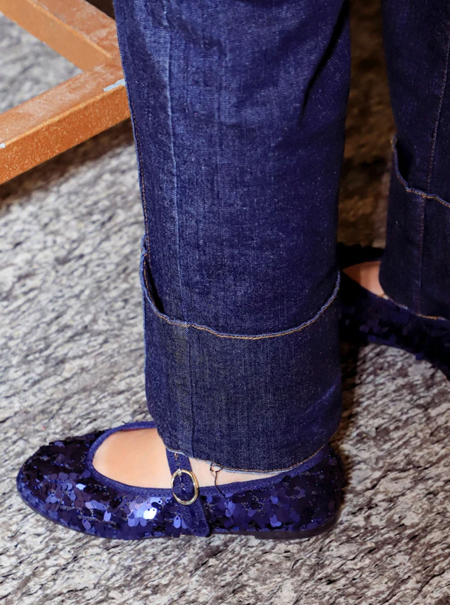 FLABE PIERRE SEQUINS  NAVY-2