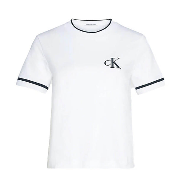 Embrodery Tipping Tee Yaf Bright White