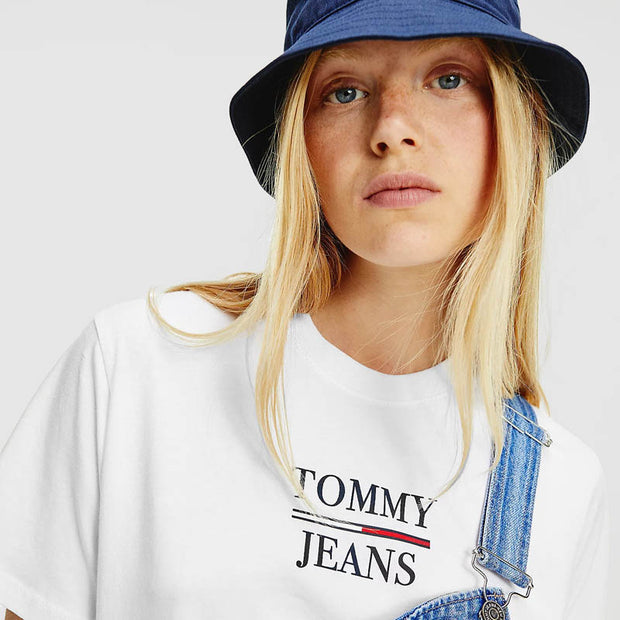Camiseta Mujer Bxy Crop Tommy Tee White